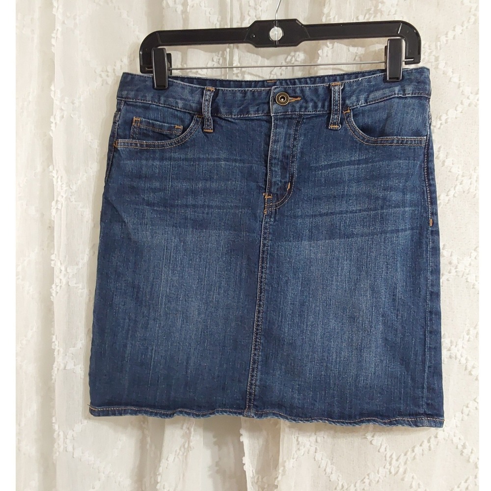 Tommy‎ Hilfiger Womens Denim Mini Skirt Medium Wash Blue Size 6